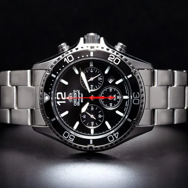 Orient Mako Solar Sports Black Dial Men's Watch- RA-TX0202B